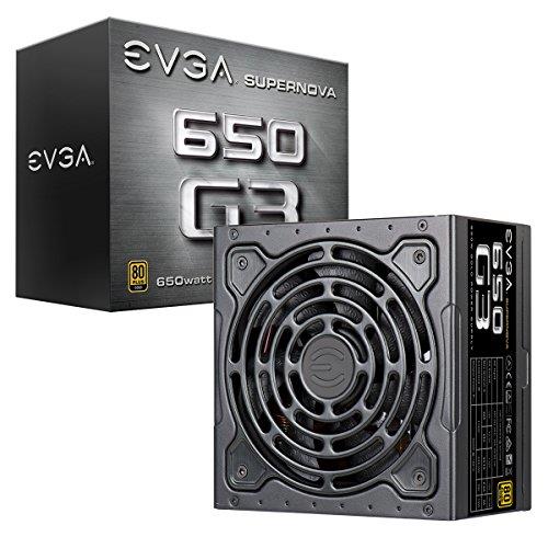 EVGA Supernova 650 G3, 80 Plus Gold 650W, Fully Modular, Eco Mode with New HDB Fan, Includes Power ON Self Tester, Compact 150mm Size, Power Supply 220-G3-0650-Y1