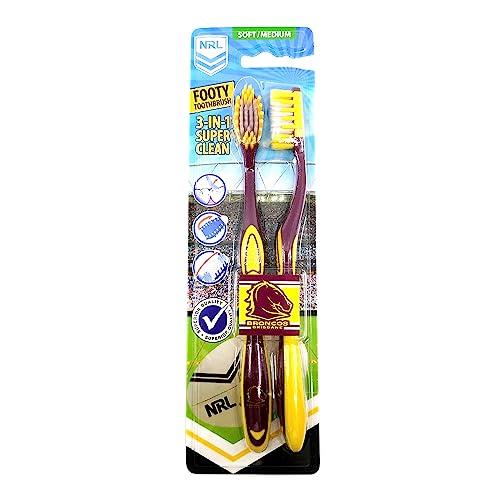NRL Brisbane Broncos Toothbrush (Pack of 2)