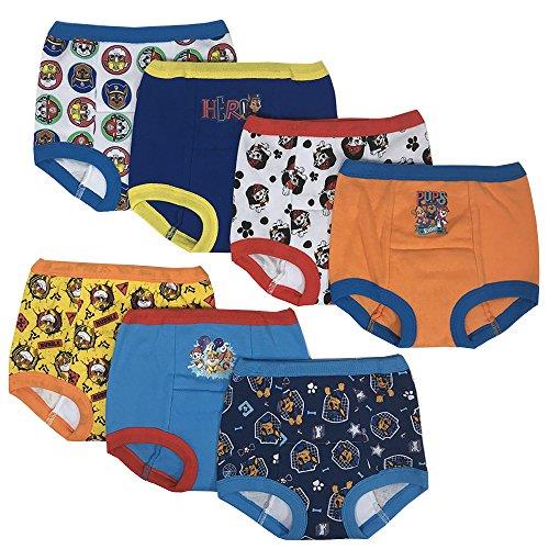 Nickelodeon Boys Toddler Potty Training Pants with Chase, Skye & More with Success Chart & Stickers Size 18, 2t, 3t, 4t, 7-Pack Training Pant, 4 Years
