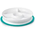 OXO TOT Stick and Stay Suction Divided Plate, Teal,