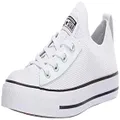 Converse Women's Chuck Taylor All Star Shoreline Knit Sneaker, White/Black/White, 8.5