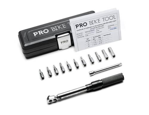 Pro Bike Tool Torque Wrench Set - 2 to 20 Nm - Bicycle Maintenance Kit for Road and MTB Bikes - Professional Cycling Multitool - Includes Allen & Torx Sockets, Extension Bar and Protective Storage Box