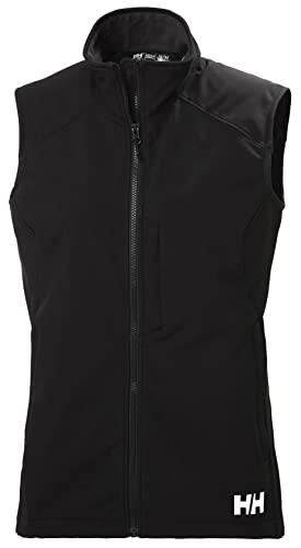 Helly Hansen Women's Paramount Vest Softshell Water Resistent Windproof Breathable Softshell Vest, 990 Black, Medium
