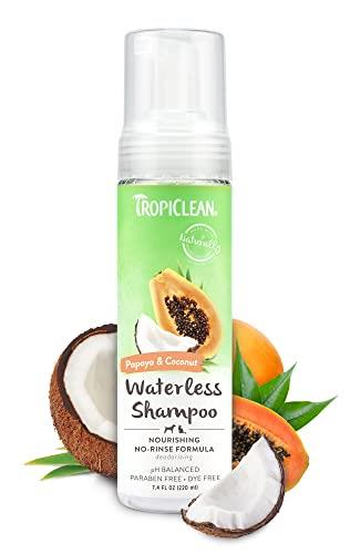 TropiClean Papaya & Coconut Foaming Waterless Shampoo for Pets 220 ml