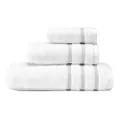 Vera Wang - Bath Towels Set, Luxury Cotton Bathroom Decor, Highly Absorbent & Fade Resistant (Textured Trellis Grey, 3 Piece)