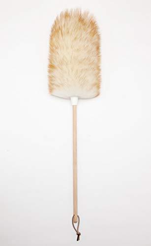 Va-Vite Pty VV-W249 67cm Timber Handle Lambswool Duster, Tipped Brown Wool