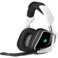 CORSAIR Void Elite RGB Gaming Headset (7.1 Surround Sound, Low Latency 2.4 GHz, 40ft Wireless Range, Customisable RGB Lighting, Durable Aluminium with PC, PS4 Compatibility) - White