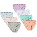 Calvin Klein Girls' Cotton Underwear Bikini Panties, 7 Pack, 7 Pack - Fun Icons, Medium