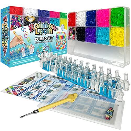 Rainbow Loom® Combo Set, Features 4000+ Colorful Rubber Bands, 2 Step-by-Step Bracelet Instructions, Organizer Case, Great Kids 7+ to Promote Fine Motor Skills