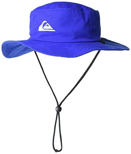 Quiksilver Men's Bushmaster Sun Protection Floppy Visor Bucket Hat, Nautical Blue, Small-Medium