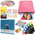 KODAK Step Instant Photo Printer with Bluetooth/NFC, Zink Technology App for iOS & Android (Pink) Scrapbook Bundle