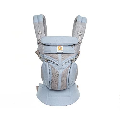 Ergobaby Omni 360 Cool Air Mesh Baby Carrier for Newborn to Toddler, 4-Position Ergonomic Child Carrier Backpack, Chambray