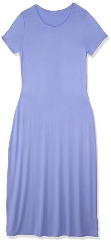 Amazon Essentials Women's Short-Sleeve Maxi Dress, Soft Violet, Medium