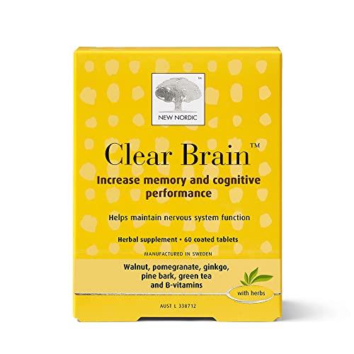 New Nordic Clear Brain Mental Performance Dietary Supplements 60 Tablets