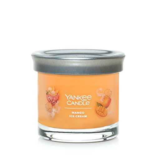 Yankee Candle Mango Ice Cream Scented, Signature 4.3oz Small Tumbler Single Wick Candle, Over 20 Hours of Burn Time