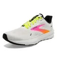 Brooks Men's Launch 9 Running Shoes, White Pink Nightlife, 8 US