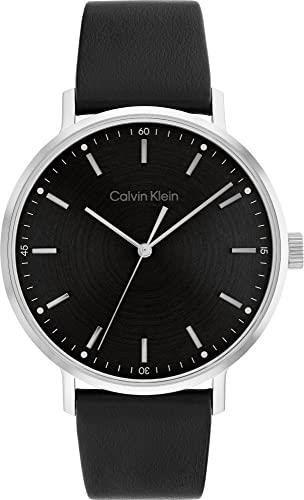 Calvin Klein Modern Mesh Black Leather Black Dial Men's Watch