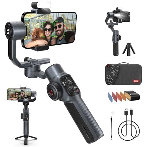 ZHIYUN Smooth 5S Combo, 3 Axis Gimbal Stabilizer for Smartphones iPhone (Grey, Combo)