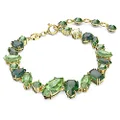 Swarovski Gema Bracelet, Green Mixed Cut Crystals in a Gold-Tone Plated Setting