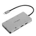 Targus Universal USB-C Dual Video 4K Docking Station with 100W Power, Grey