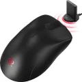 BenQ ZOWIE EC2-CW EC3-CW ​Wireless Ergonomic Gaming Mouse for Esports Enhanced Receiver 24-step Scroll Wheel Driverless Matte Black Coating (Medium)