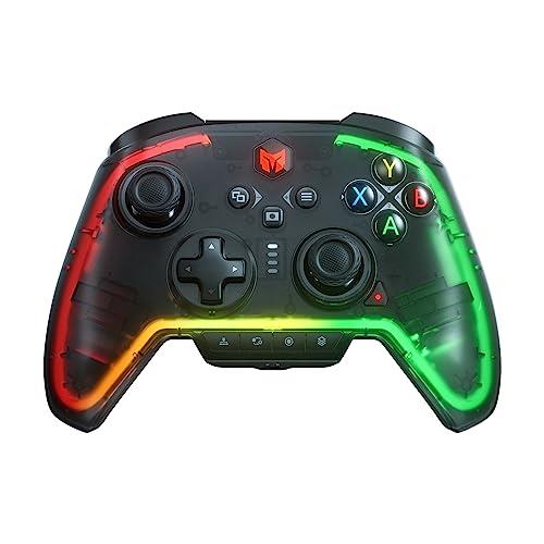 Wireless Controller, BIGBIG WON Rainbow 2 Pro PC Controllers Motion Aiming, Hall Triggers, ALPS Joystick, Custom Button, 3.5mm Audio Gaming Controller for PC Windows/Android/iOS/Switch Controllers
