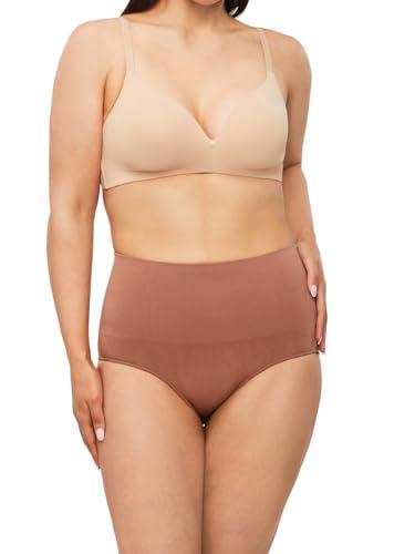 Nancy Ganz Women's Revive Smooth Wirefree Full Cup Bra, Warm Taupe, Size 10DD