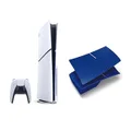 PS5 Disc Console (Slim) + Blue Cover