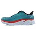 Hoka One One Men's Clifton 8 Running Shoes (Real Teal/Aquarelle, Size 8H US)