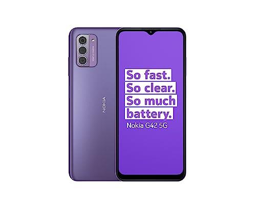 Nokia G42 Dual-SIM 128GB ROM + 6GB RAM (Only GSM | No CDMA) Factory Unlocked 5G Smartphone (So Purple) - International Version
