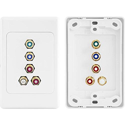 PRO1117 Component Video + Stereo Audio Wall Plate - 9328202007209