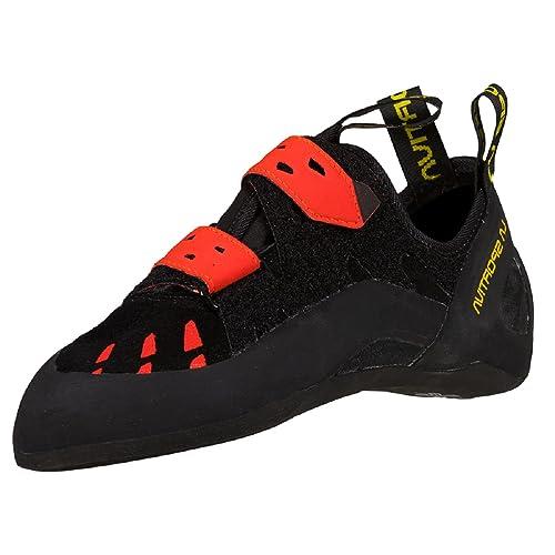 La Sportiva Mens Tarantula Rock Climbing Shoes, Black/Poppy, 4.5-5
