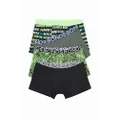 Bonds Boys' Underwear Trunk, Bonds Logo Green Multi (4 Pack), 12/14
