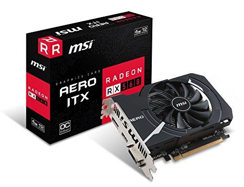 MSI Radeon RX 560 AERO ITX 4G OC Graphics Card '4GB GDDR5, 1196MHz, Mini ITX Design, AMD Polaris 21 GPU, DisplayPort, HDMI, DVI-D, Single Fan Cooling System'