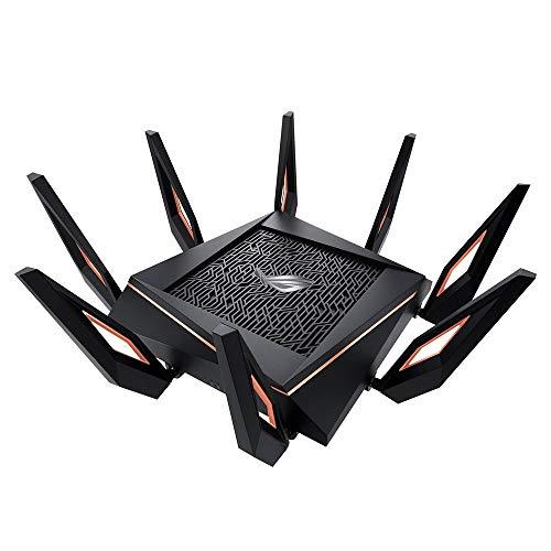ASUS GT-AX11000 ROG Rapture 802.11ax Tri-Band Gaming Router, Speed Up to 1.1 Gbps, MU-MIMO with OFDMA Tech, 3 Level Game Boost, Gamers Private Network, Game Radar for Server Connection