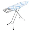 Brabantia - Ironing Board B - with Solid Steam Iron Rest - Triple-Layer PerfectFlow Cover - Adjustable in Height - Non-Slip Rubber Feet - Foldable - Bubbles - 124x38 cm