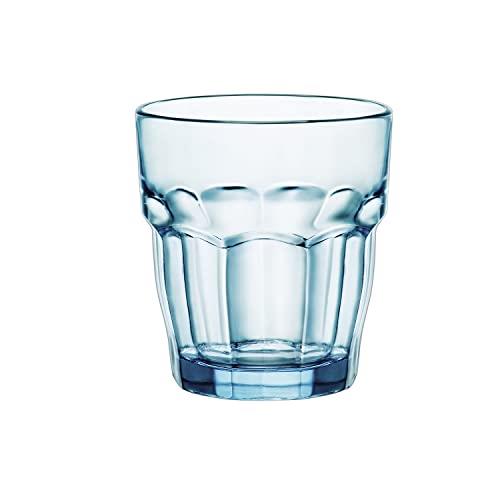 Bormioli Rocco Rock Bar DOF Water Glass, Blue Ice, 270 ml Capacity
