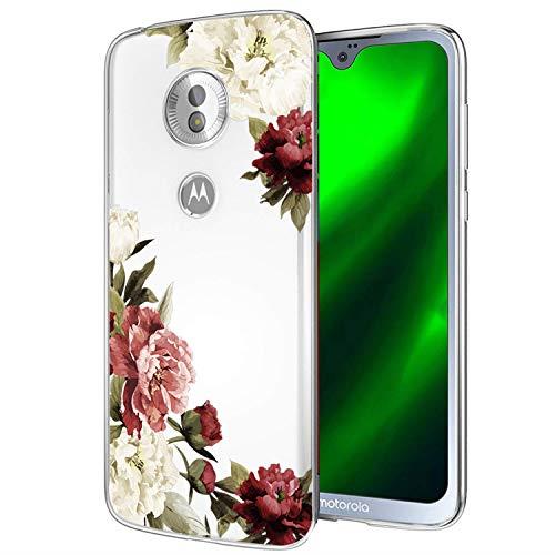 Moto G7 Case, Moto G7 Case with Flowers, Ueokeird Slim Shockproof Clear Floral Pattern Soft Flexible TPU Back Phone Cove for Motorola Moto G7 (Blossom Flower)