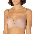 Maidenform Wireless Push-Up Bra, Wirefree Bra with Demi Plunge, Convertible T-Shirt Bra with Push-Up Cups, Evening Blush, 36C