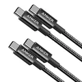 USB C Cable, Anker 2 Pack New Nylon USB C to USB C Cable 60W, PD Type C Charging Cable for MacBook Pro 2020, iPad Pro, Galaxy S20, Switch, Pixel, LG and Other USB C Charger (0.9m)