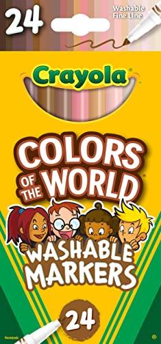 Crayola Colors of The World Fine Line Markers Contain 24 Specially formulated, Washable Colors That Represent People from Around The World.
