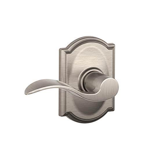 Camelot Trim with Accent Hall and Closet Lever, Satin Nickel (F10 Acc 619 CAM)