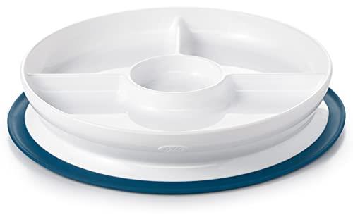 OXO TOT Stick & Stay Divided Plate, Navy