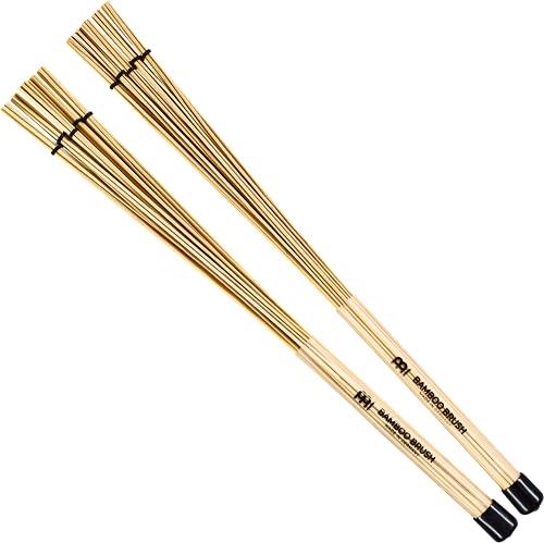 Meinl Bamboo Brush Drum Sticks - 1 Pair of Brushes for Drum Kit and Percussion Instruments - Musical Instrument Accessories – Select Bamboo, Natural (SB205)