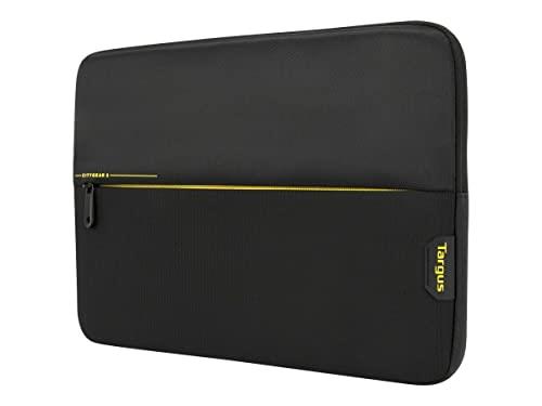 Targus CityGear Laptop Sleeve Case, 15.6 Inch, Black/Yellow
