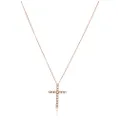 Sterling Silver and Swarovski Zirconia Cross Pendant Necklace