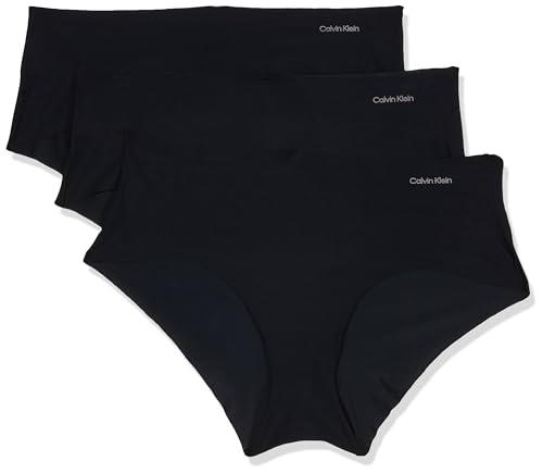 Calvin Klein Women's Invisibles Micro Hipster, Black/Black/Black, Small (Pack of 3)