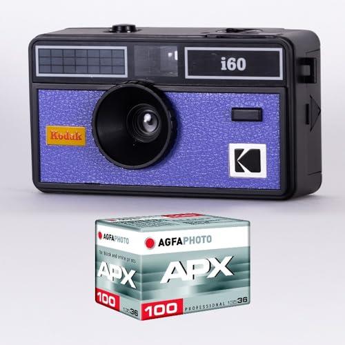 KODAK DA00259 - i60 Camera Pack and 1 100 ISO 36 Exposure, 31 mm Optical Lens, Suitable for ISO 200/400/800 Films, for 35 mm Colour Films – Blue