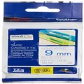 Brother TZE-223 Blue on White Laminated Labelling Tape, 9 mm Wide