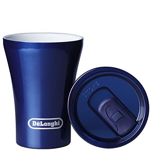 De'Longhi STOKKE Mug DLSL012, Shatterproof Ceramic Travel Cup, Lightweight, Capacity 355 ml or 12 fl.oz., Blue